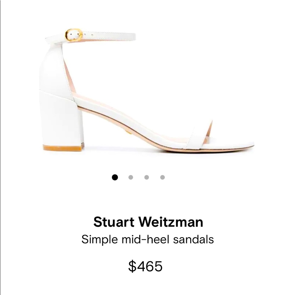 White/ivory Stuart Whitzman 2 inch heels